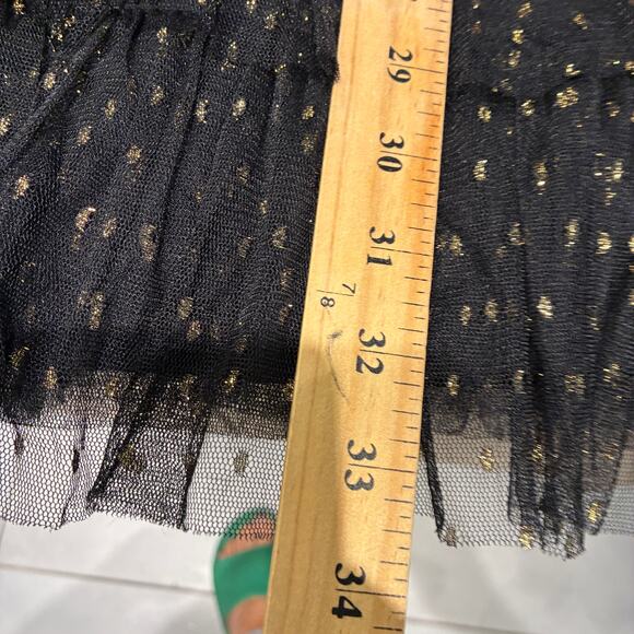 NWT BCBGMAXAZRIA Black Gold Metallic Tiered One Shoulder Mini Dress Sz 6 - Picture 11 of 12